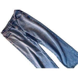 Blue Denim Relaxed Fit Jeans 30" waist | 100% Cotton High Waist Straight Leg